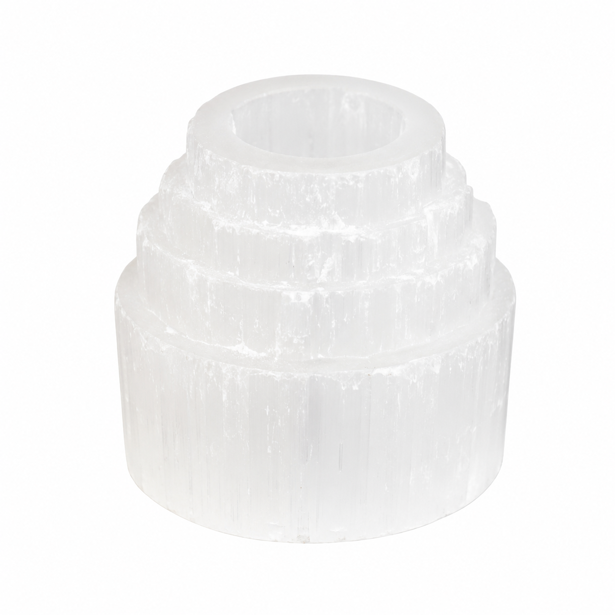 Castiçal e Porta-Velas em Selenite Monolito