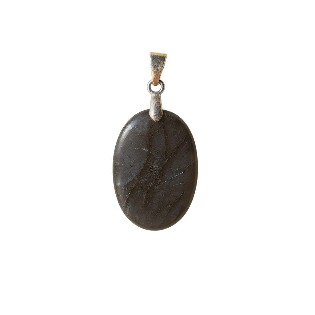 Pingente de Labradorite Oval em Prata 925