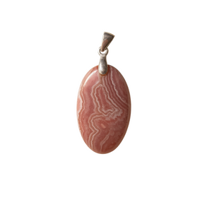 Pingente Rodocrosite Oval em Prata 925