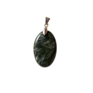 Pingente Serafinite Oval em Prata 925