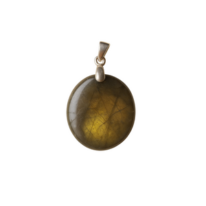 Pingente Labradorite Circular em Prata 925