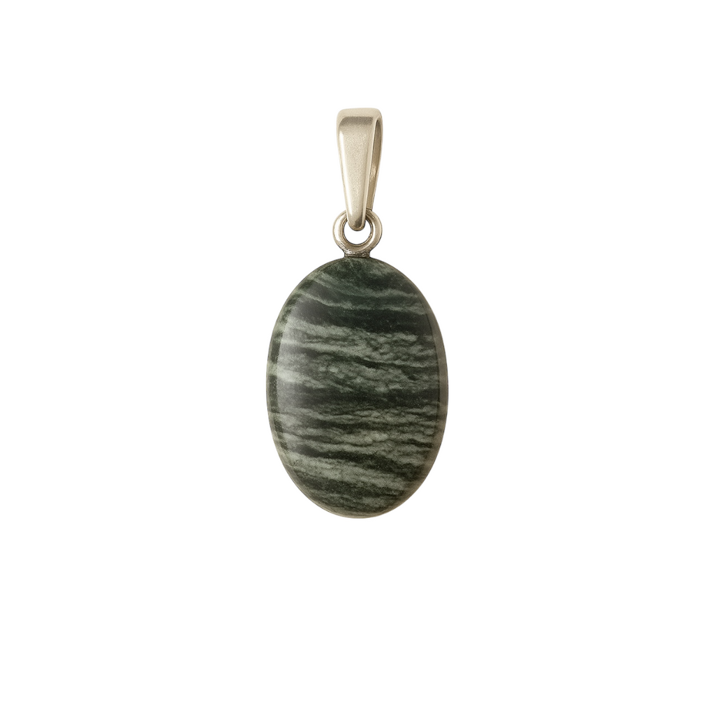 Pingente Serpentina Oval em Prata 925